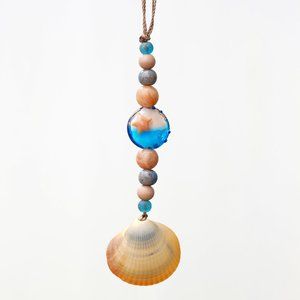 Florida seashell window ornament or rear view mirror charm